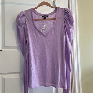 Beautiful NWT Express purple cotton blend top, M